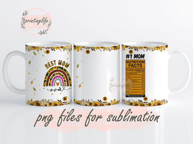 Best Mom Ever Gifts For Mom From Daughter Mothers Day, Digital Design Download Mug Wrap Design, Mug Design PNG Sublimation PrintingLife 