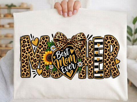 Best Mom Ever Leopard PNG SVG artprintfile 