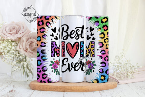 Best MOM Ever Leopard Print 20oz Tumbler Sublimation sassyprint 