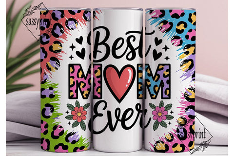 Best MOM Ever Leopard Print 20oz Tumbler Sublimation sassyprint 
