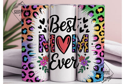 Best MOM Ever Leopard Print 20oz Tumbler Sublimation sassyprint 