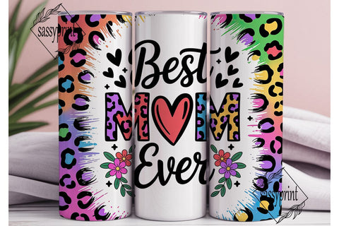 Best MOM Ever Leopard Print 20oz Tumbler Sublimation sassyprint 