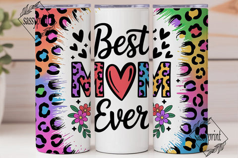 Best MOM Ever Leopard Print 20oz Tumbler Sublimation sassyprint 