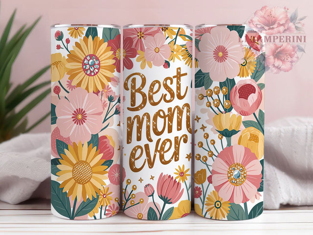 Best Mom Ever Leopard Sunflower Tumbler, Glitter Leopard Tumbler, Sunflower Mom Tumbler, 20oz Tumbler Wrap, Mother's Day Tumbler, Mom Life Tumbler, Animal Print Tumbler Sublimation Li Zamperini 