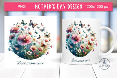 Best mom ever mug | Mothers day sublimation mug Sublimation Olga Boat Design 