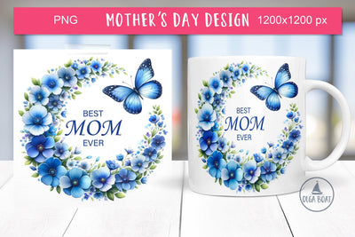 Best mom ever mug | Mothers day sublimation mug Sublimation Olga Boat Design 