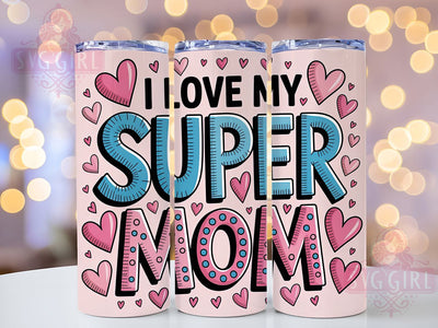 Best Mom Ever Super MOM 20oz Tumbler, Super MOM Tumbler, Sublimation Wrap, 20oz Tumbler Design, Mother’s Day Gift, PNG Tumbler Wrap, Mom Quote Sublimation SvggirlplusArt 