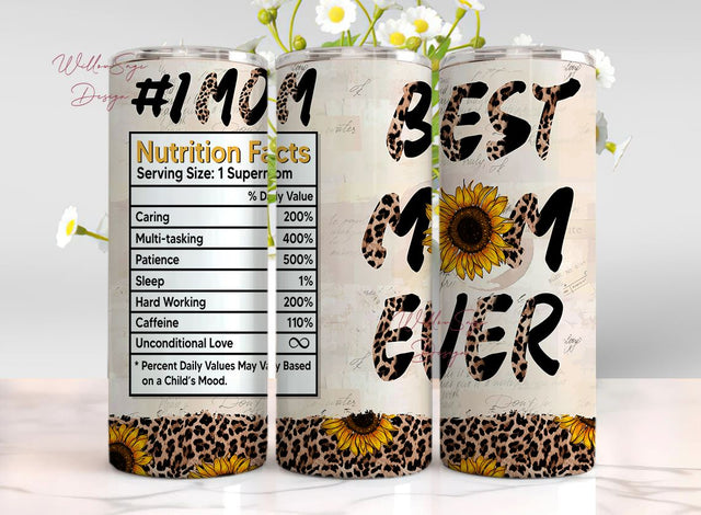 Best Mom Ever Tumbler Wrap Designs For 20 oz Skinny Cups, Floral Tumbler Png Files For Sublimation Designs, Mom Tumbler Template Sublimation WillowSageDesign 