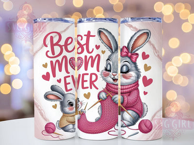 Best Mom Floral Bunny Tumbler, Cute Bunny Tumbler, Mother’s Day Wrap, Whimsical Bunny Wrap, Floral Bunny Wrap, Sublimation Design, Trendy Gift Idea Sublimation SvggirlplusArt 