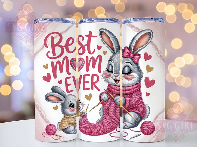 Best Mom Floral Bunny Tumbler, Cute Bunny Tumbler, Mother’s Day Wrap, Whimsical Bunny Wrap, Floral Bunny Wrap, Sublimation Design, Trendy Gift Idea Sublimation SvggirlplusArt 
