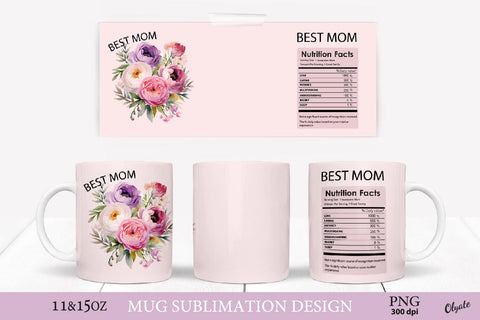  Best Mom Mug Bundle PNG. Mother Day Mug Wrap PNG Sublimation Olga Terlyanskaya 