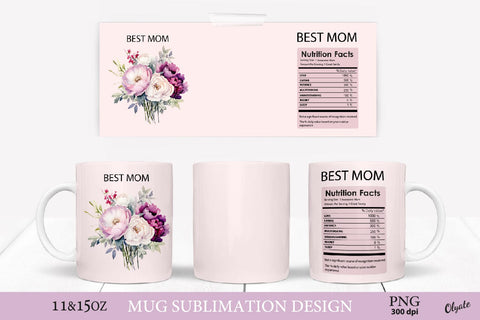  Best Mom Mug Bundle PNG. Mother Day Mug Wrap PNG Sublimation Olga Terlyanskaya 