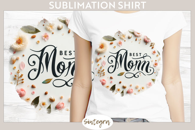 Best Mom v4 T-shirt Sublimation Sublimation Sintegra 