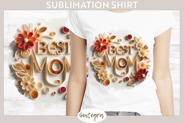 Best Mom v6 T-shirt Sublimation Sublimation Sintegra 