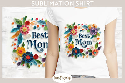 Best Mom v8 T-shirt Sublimation Sublimation Sintegra 