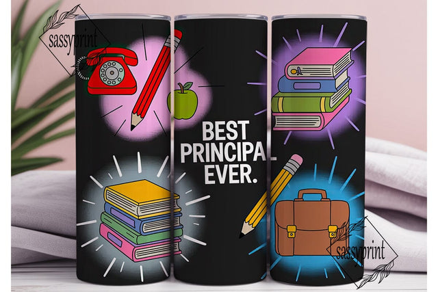 Best Principal Ever 20oz Tumbler Wrap Sublimation sassyprint 