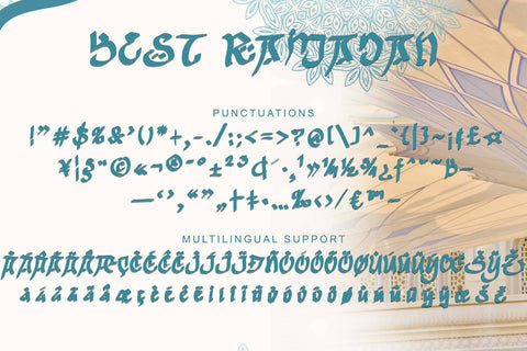 Best Ramadan Font Prasetya Letter 