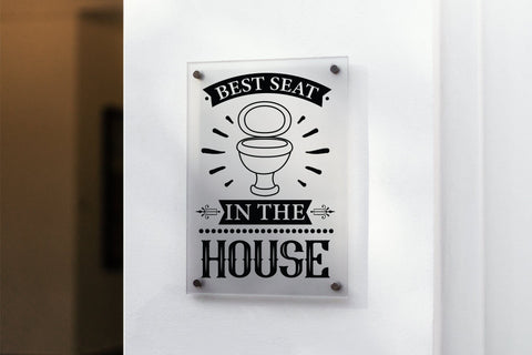 Best Seat in the House, Funny Bathroom Sign SVG SVG CraftLabSVG 