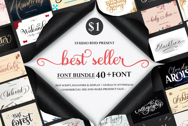 Best Seller Collection Font Bundles Font Studio Rhd Store 