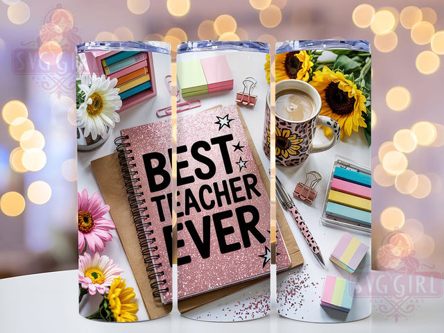 Best Teacher Appreciation Tumbler Wrap, Top Educator Present, Teaching Excellence Gift, Classroom Hero Design, Teacher Thank You, Education Award Gift, Best Teacher Present Sublimation SvggirlplusArt 