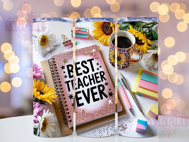 Best Teacher Appreciation Tumbler Wrap, Top Educator Present, Teaching Excellence Gift, Classroom Hero Design, Teacher Thank You, Education Award Gift, Best Teacher Present Sublimation SvggirlplusArt 