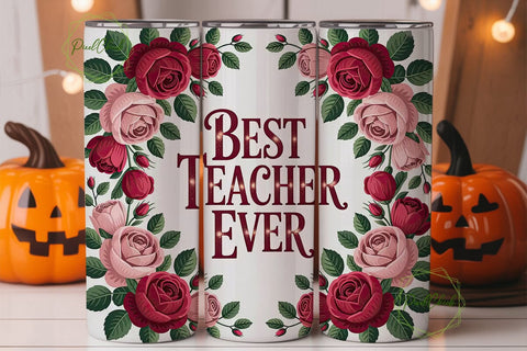 Best Teacher Ever 20oz Tumbler Wrap Sublimation PixelChick 