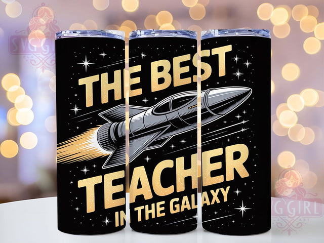 Best Teacher Galaxy Space Tumbler, Starship Teacher Sublimation Design, Space Teacher Art, 20oz Teacher Tumbler, Whimsical Galaxy Mug, Stylish Starship Cup, Fun Teacher Wrap Sublimation SvggirlplusArt 