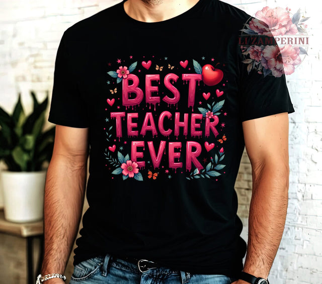 Best Teacher PNG, Teacher's Day Art, Digital Download, Sublimation Design, Teacher Appreciation Gift, Classroom Decor, Educational Graphics, Cute Teacher Printables Sublimation Li Zamperini 