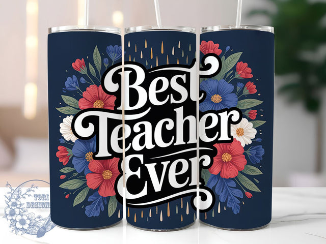 Best Teacher Quote 20oz Tumbler, Appreciation Wrap, Sublimation Gift, Educator Mug, 20oz Tumbler Design, Best Teacher Quote, Classroom Theme Sublimation ToriDesigns 
