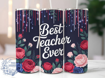 Best Teacher Quote 20oz Tumbler, Appreciation Wrap, Sublimation Gift, Educator Mug, 20oz Tumbler Design, Best Teacher Quote, Classroom Theme Sublimation ToriDesigns 
