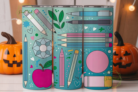 Best Teacher Watercolor 20oz Tumbler Sublimation PixelChick 