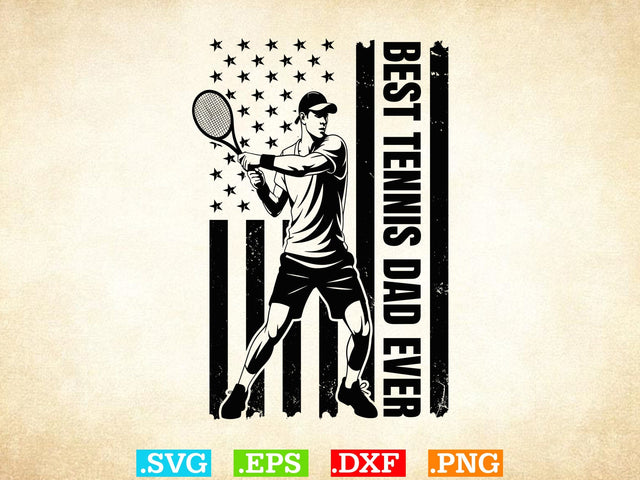 Best Tennis Dad Ever Shirt, Tennis Lover SVG, Sports SVG, Tennis Family Svg SVG Creativeart88 