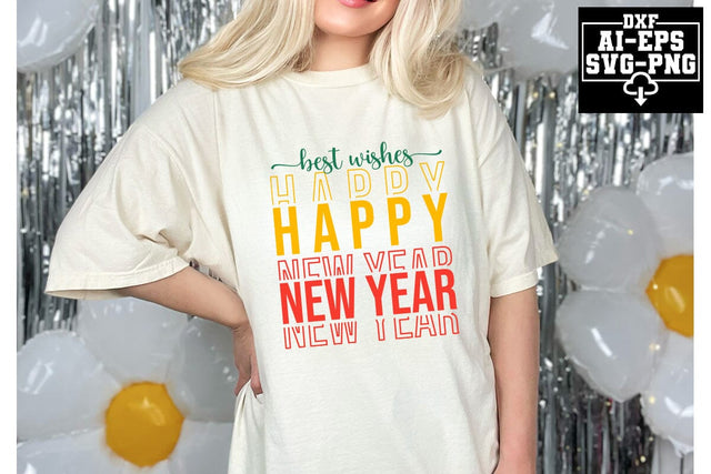 Best Wishes Happy New Year Svg Cut Files Creative Art SVG CraftlabSvg55 
