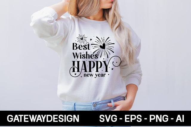 Best Wishes Happy New Year svg design SVG designmaster24 