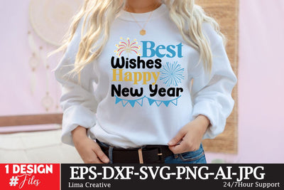 Best Wishes New Year SVG Cut File,Happy New Year ,New Year Sublimation ,New Year T-shirt Design, New Year Retro ,New Year Clip Art,NEw Year SVG Bundle SVG Insomnia Std 