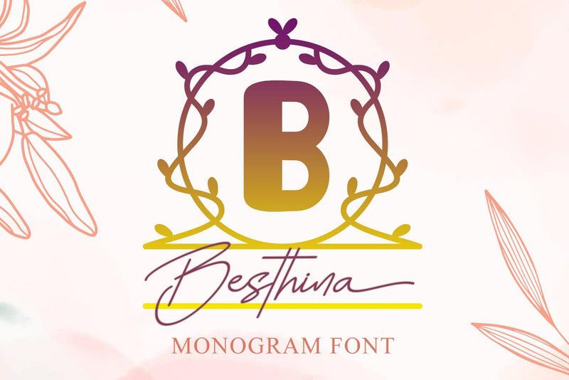 Besthina Monogram Font Afandi Studio 