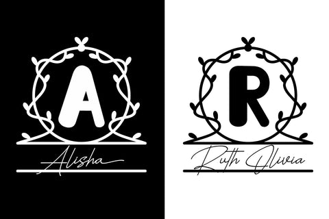 Besthina Monogram Font Afandi Studio 