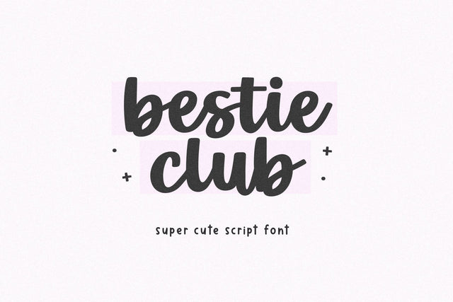 Bestie Club - Cute Bold Script Font Font KA Designs 