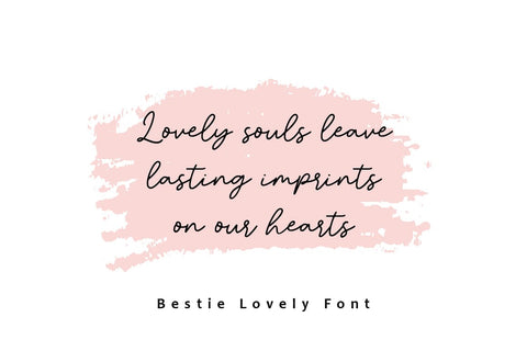 Bestie Lovely - Handwritten Script Font with Swash Font Typebae 