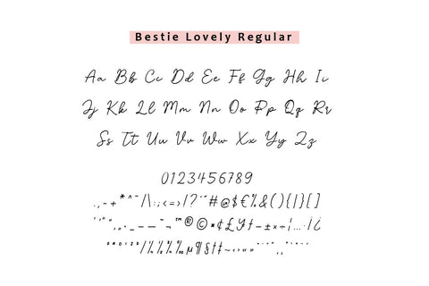 Bestie Lovely - Handwritten Script Font with Swash Font Typebae 