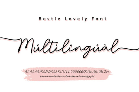 Bestie Lovely - Handwritten Script Font with Swash Font Typebae 