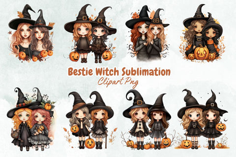 Bestie Witch Sublimation Clipart Bundle Sublimation Designangry 
