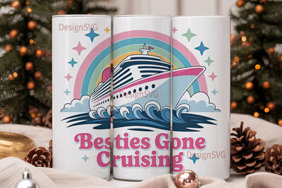 Besties Cruise Tumbler Wrap Sublimation DesignSVG 