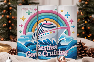 Besties Cruise Tumbler Wrap Sublimation DesignSVG 