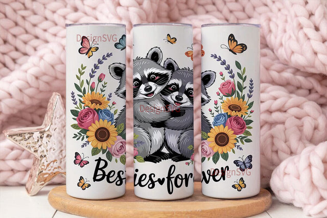 Besties Forever 20oz Tumbler Wrap Sublimation DesignSVG 