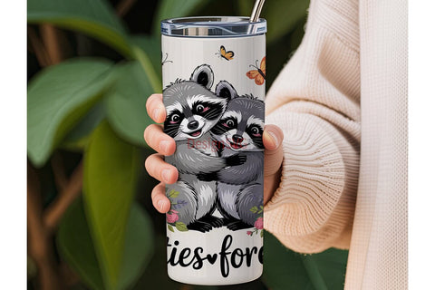 Besties Forever 20oz Tumbler Wrap Sublimation DesignSVG 