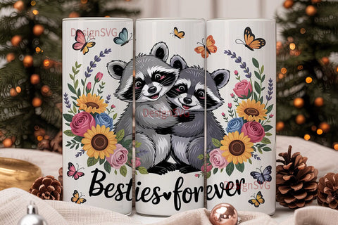 Besties Forever 20oz Tumbler Wrap Sublimation DesignSVG 