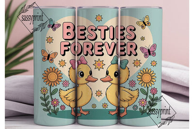 Besties Forever 20oz Tumbler Wrap Sublimation sassyprint 