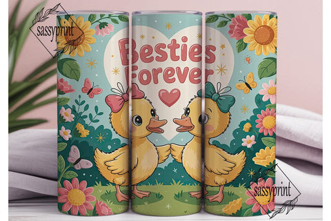 Besties Forever 20oz Tumbler Wrap Sublimation sassyprint 