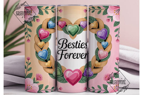 Besties Forever 20oz Tumbler Wrap Sublimation sassyprint 